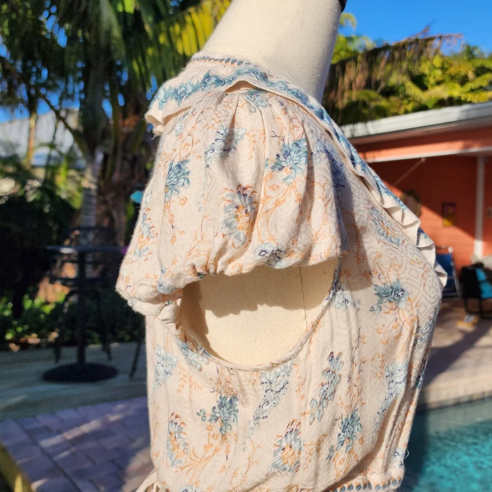 Chelsea & Violet Hi-Lo Prarie Midi Dress Sz S - Picture 5 of 13